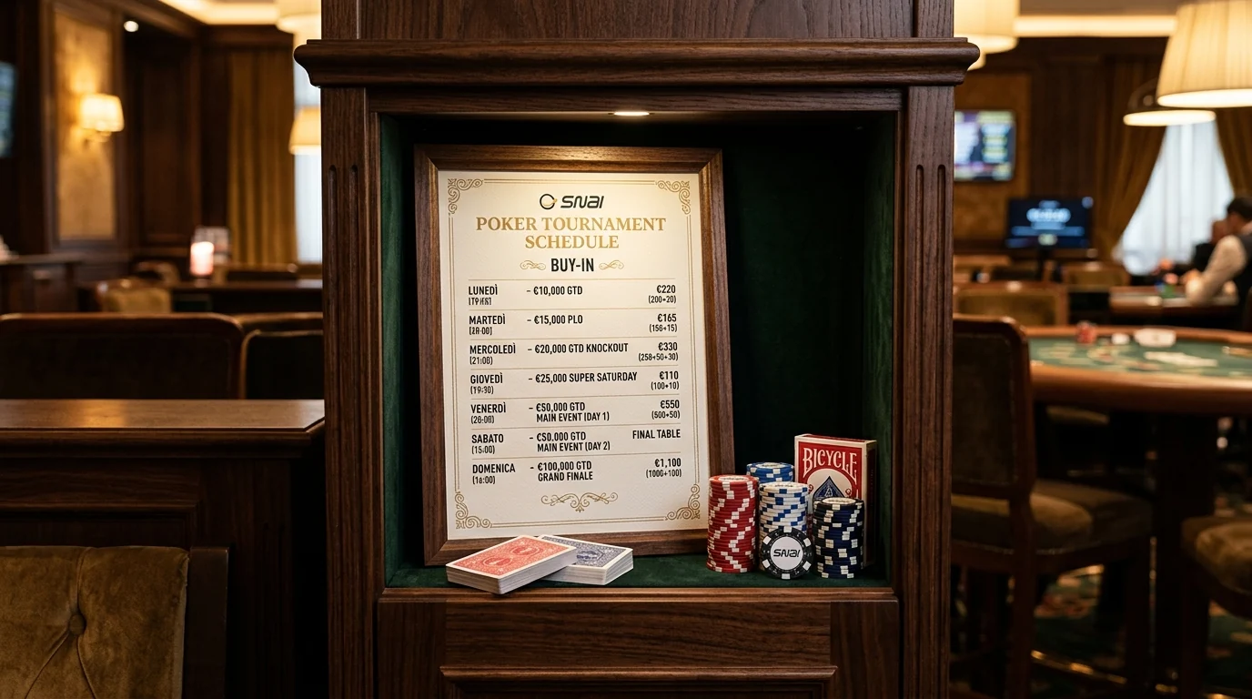 snai poker — SNAI Poker: Tavoli e Tornei
